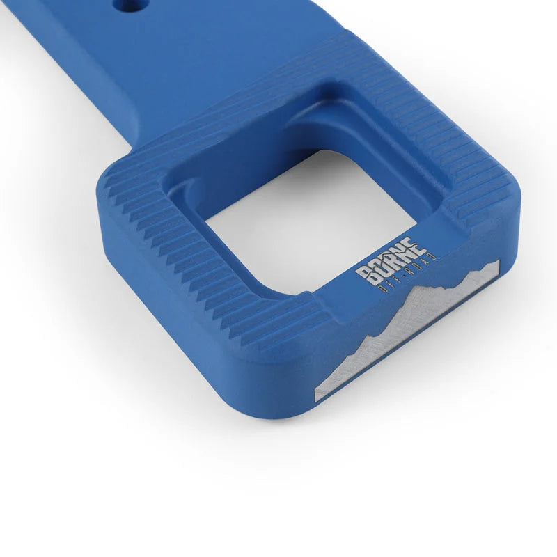 Borne Off-Road 2017+ Ford Raptor / 2009+ Ford F150 Borne Off-Road Billet Tow Hooks - Blue - Back View