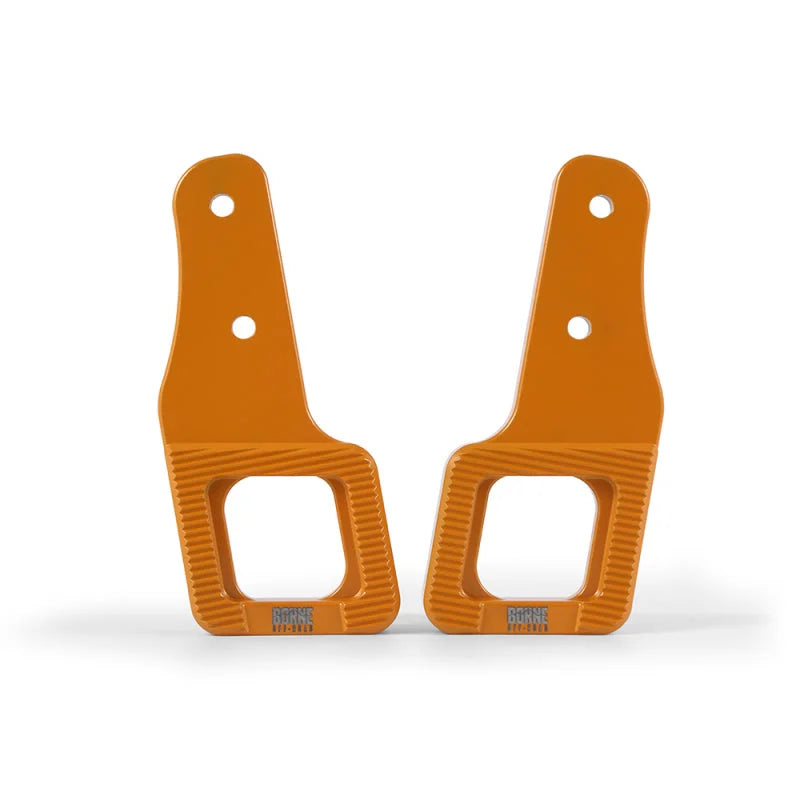 Borne Off-Road 2017+ Ford Raptor / 2009+ Ford F150 Borne Off-Road Billet Tow Hooks - Gold - Back View