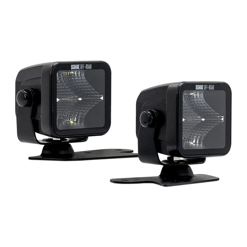 Borne Off-Road 21+ Bronco Light Pods 2pc Ditch 3x3 Flood Upfit - Additional View 5