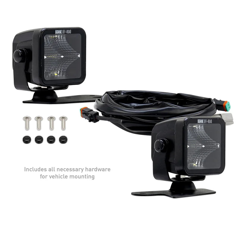 Borne Off-Road 21+ Bronco Light Pods 2pc Ditch 3x3 Flood Upfit - Additional View 11
