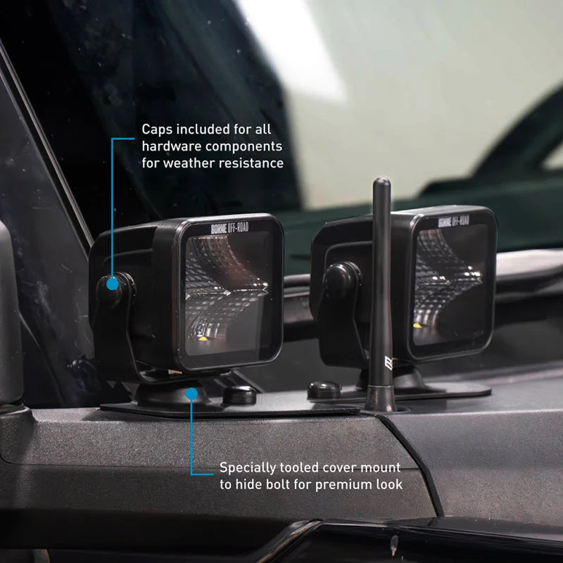 Borne Off-Road 21+ Bronco Light Pods 4pc Ditch 3x3 Spot Upfit - Additional View 10