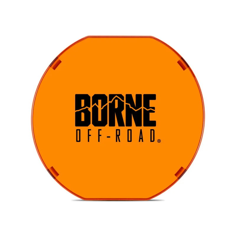 Borne Off-Road 7in Round Light Cover Amber - Side View