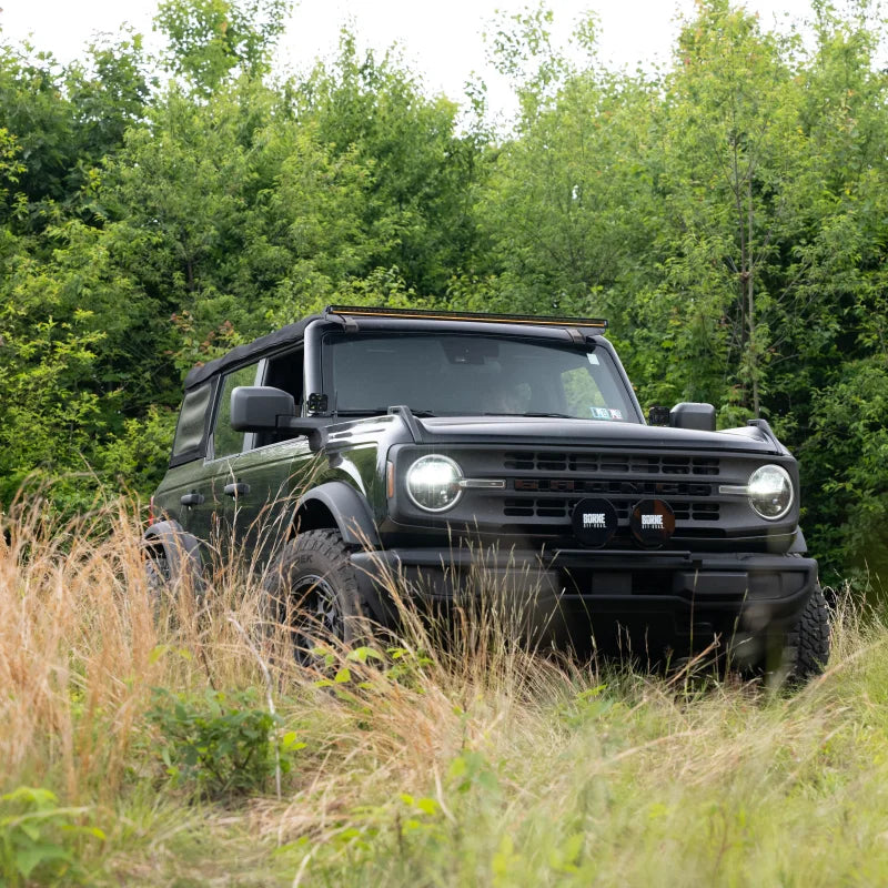 Borne Off-Road 7in Round Light Cover Black - Side View