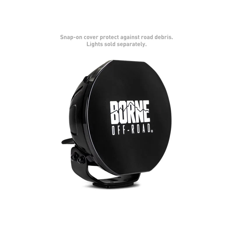Borne Off-Road 7in Round Light Cover Black - Additional View 5