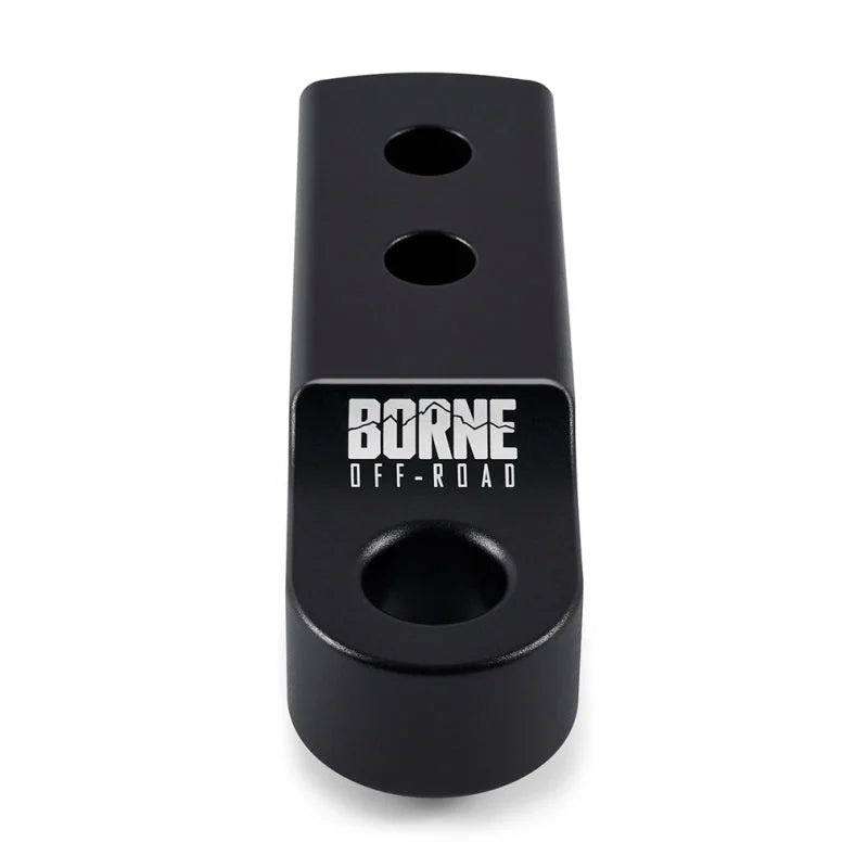 Borne Off-Road CNC Hitch Receiver Shackle 2in Black - Installation View