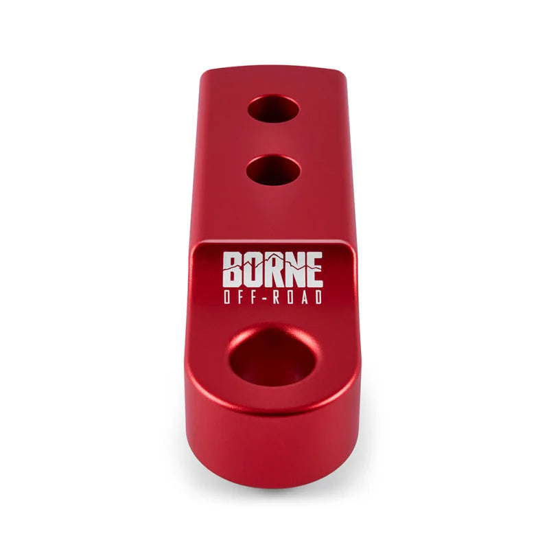 Borne Off-Road CNC Hitch Receiver Shackle 2in Red - Main Product View