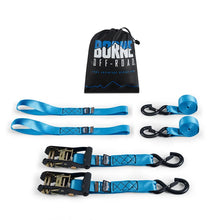 Load image into Gallery viewer, Borne Off-Road Heavy-Duty Ratchet Tie-Down Kit (2-Pack) - Blue - Main Product View