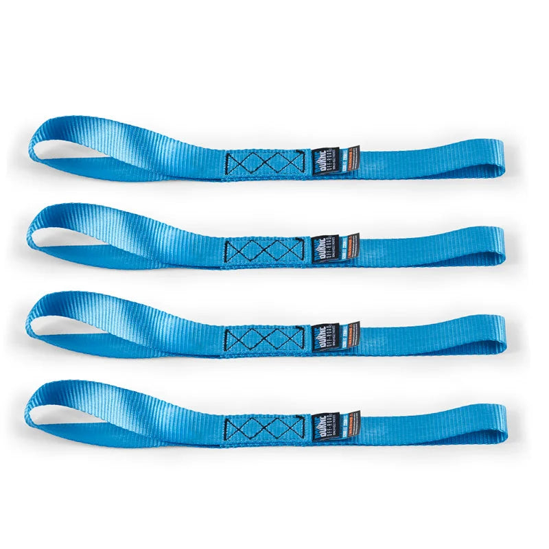 Borne Off-Road Heavy-Duty Ratchet Tie-Down Kit (4-Pack) - Blue - Installation View