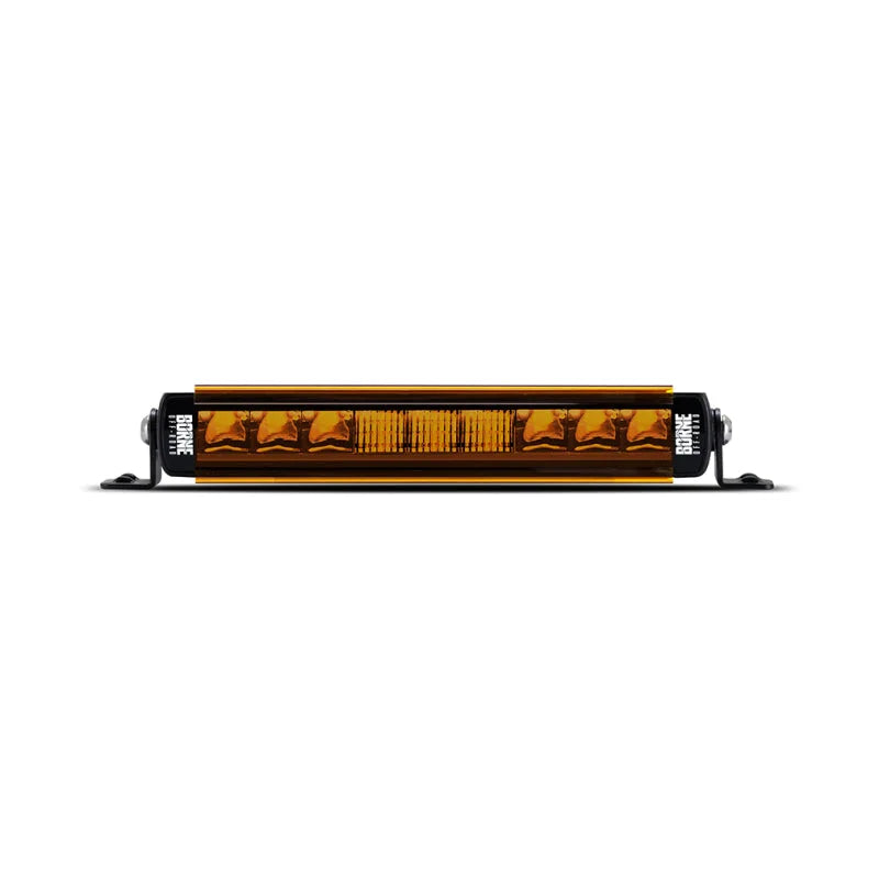 Borne Off-Road Light Bar Cover Single Row 10in Amber - Main Product View