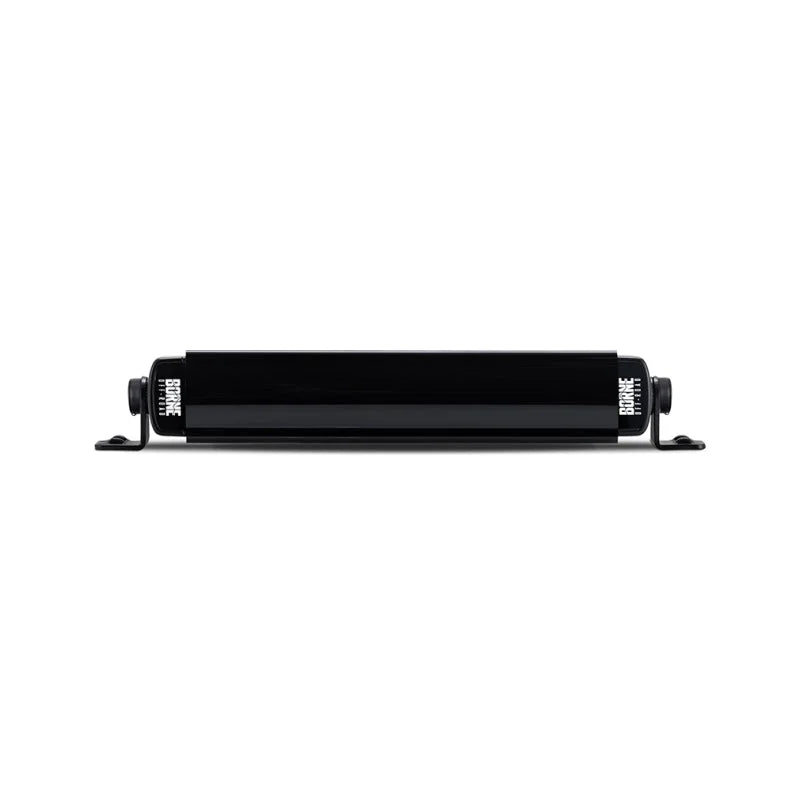 Borne Off-Road Light Bar Cover Single Row 10in Black - Side View