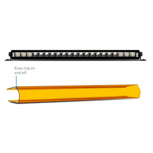 Load image into Gallery viewer, Borne Off-Road Light Bar Cover Single Row 20in Amber - Side View