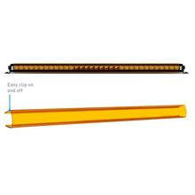 Load image into Gallery viewer, Borne Off-Road Light Bar Cover Single Row 40in Amber - Side View