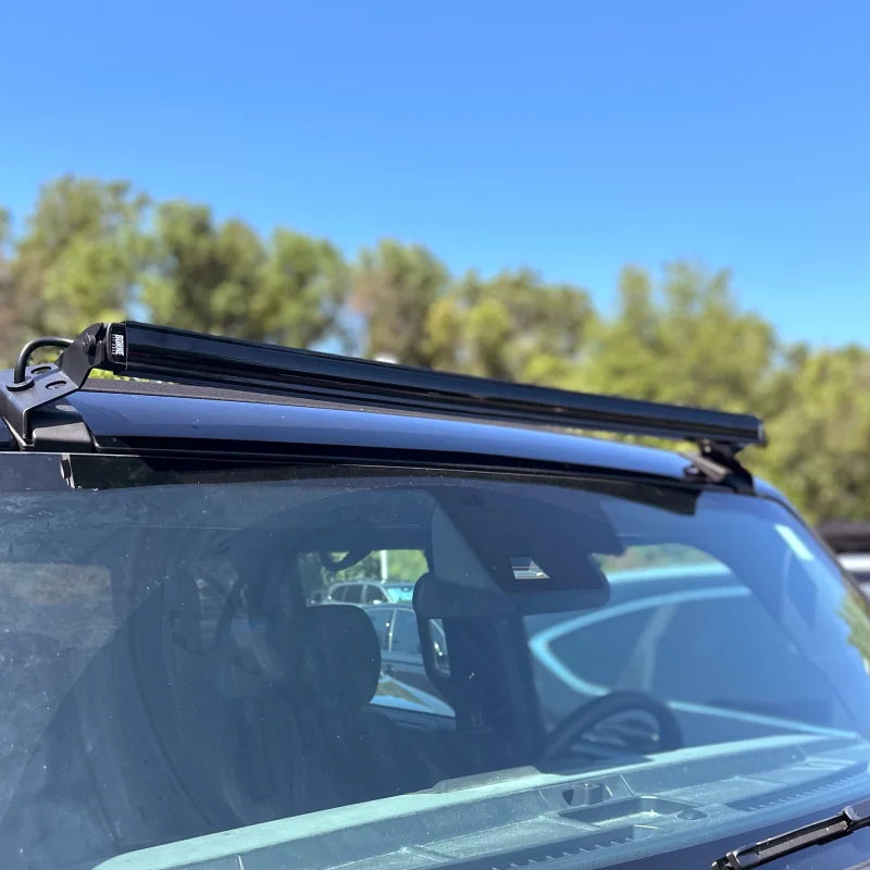 Borne Off-Road Light Bar Cover Single Row 50in Black - Detail View