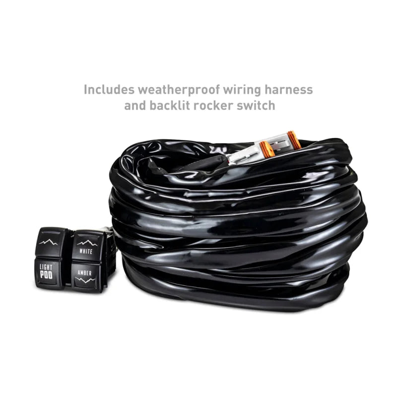 Borne Off-Road Light (Kit of 2) 7in Round - Side View