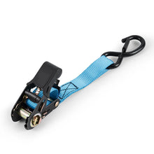Load image into Gallery viewer, Borne Off-Road Medium-Duty Ratchet Tie-Down Kit (4-Pack) Blue - Installation View