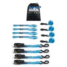 Load image into Gallery viewer, Borne Off-Road Medium-Duty Ratchet Tie-Down Kit (4-Pack) Blue - Additional View 5