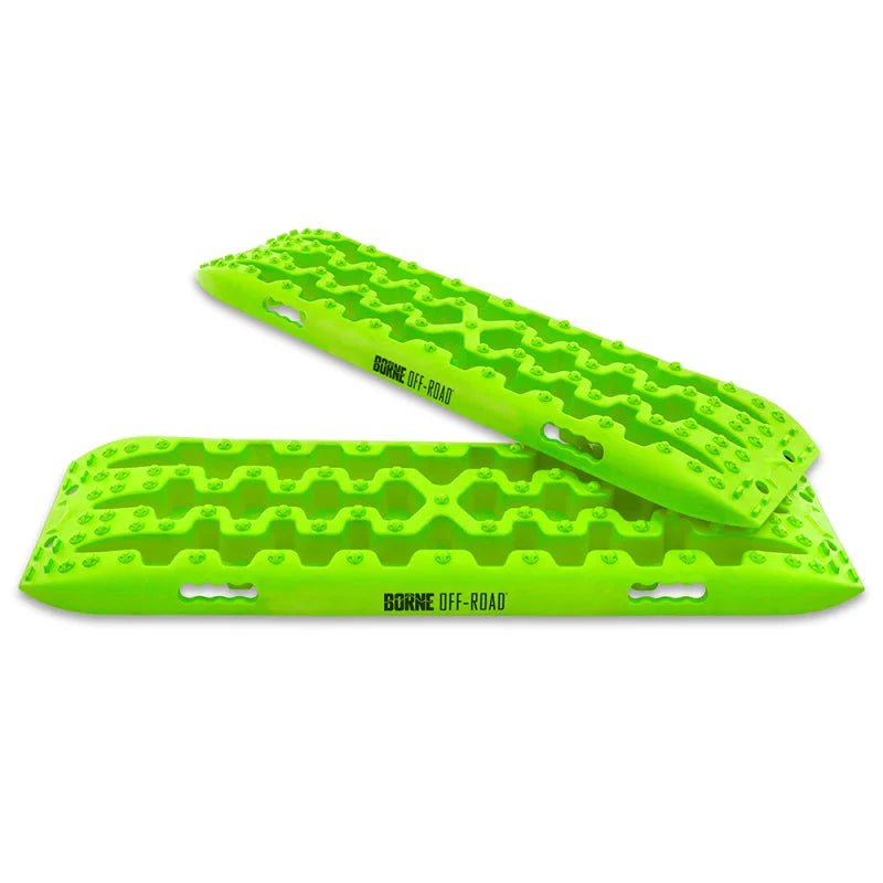 Borne Off-Road Recovery Boards 109x31x6cm Neon Green - Side View