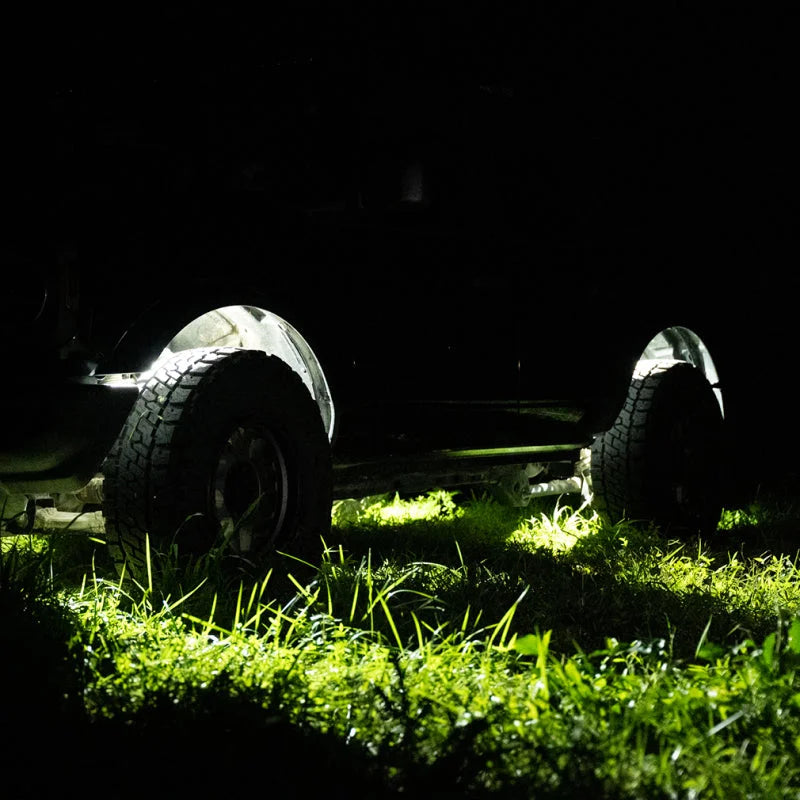 Borne Off-Road Rock Light (Kit of 4) Short Harness - Side View
