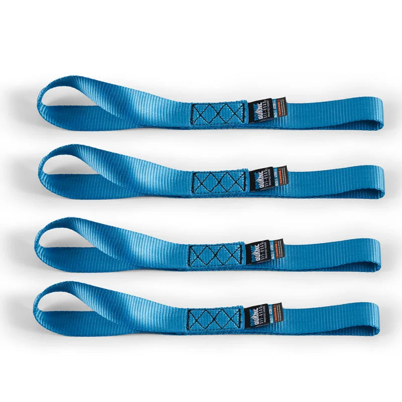 Borne Off-Road Soft Loop Tie-Down Straps (4-Pack) Blue - Main Product View