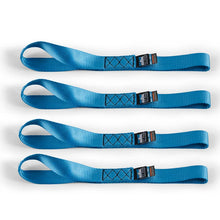 Load image into Gallery viewer, Borne Off-Road Soft Loop Tie-Down Straps (4-Pack) Blue - Main Product View