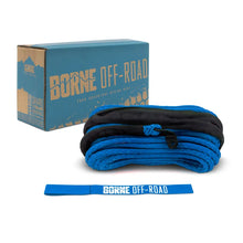 Load image into Gallery viewer, Borne Off-Road Synthetic Rope - 3/8in x 85ft - Blue - Detail View