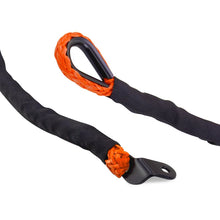 Load image into Gallery viewer, Borne Off-Road Synthetic Rope - 3/8in x 85ft - Orange - Detail View