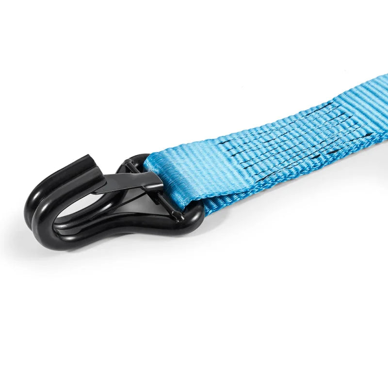 Borne Off-Road Vehicle Ratchet Tie-Down Kit (4 pack) Blue - Side View