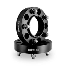 Load image into Gallery viewer, Borne Off-Road Wheel Spacers 5x150 110.1 25 M14 Black - Installation View