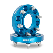 Load image into Gallery viewer, Borne Off-Road Wheel Spacers - 6x139.7 - 78.1 - 50mm - M14x1.5 - Blue - Main Product View