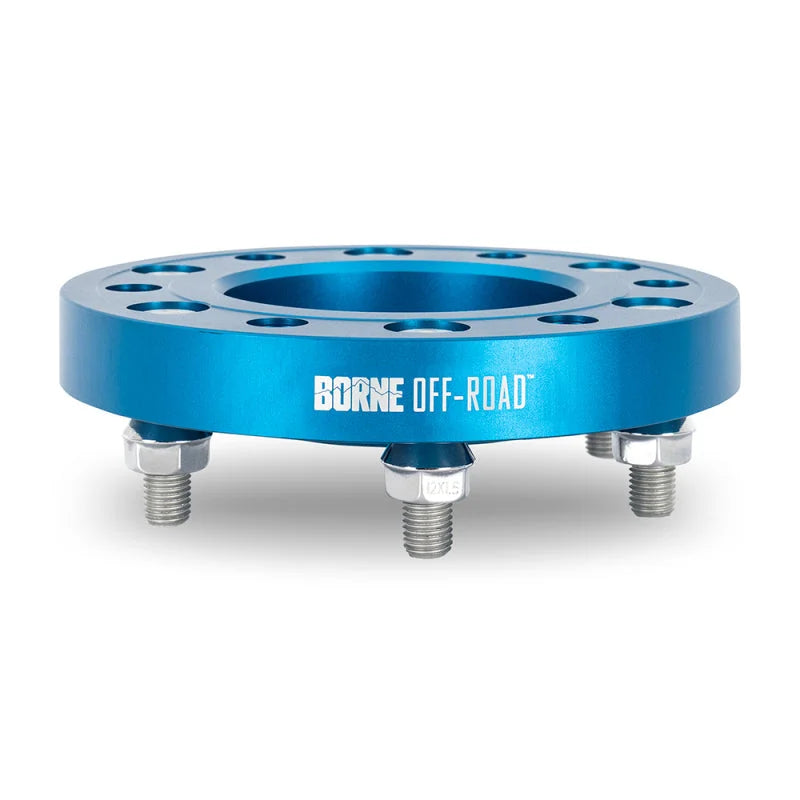 Borne Off-Road Wheel Spacers - 6x139.7 - 93.1 - 30mm - M12 - Blue - Installation View