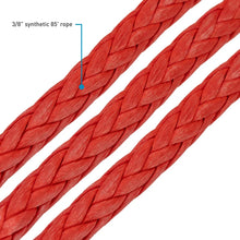 Load image into Gallery viewer, Borne Off-Road Winch Hook - 3/8in Rope - Hand Strap - Red - Additional View 5