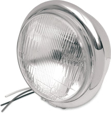 Load image into Gallery viewer, Bottom Mount H4 Headlight - 5-3/4" - Chrome DragSpecialties 20-6002HD-BXLB1 - Main Product View