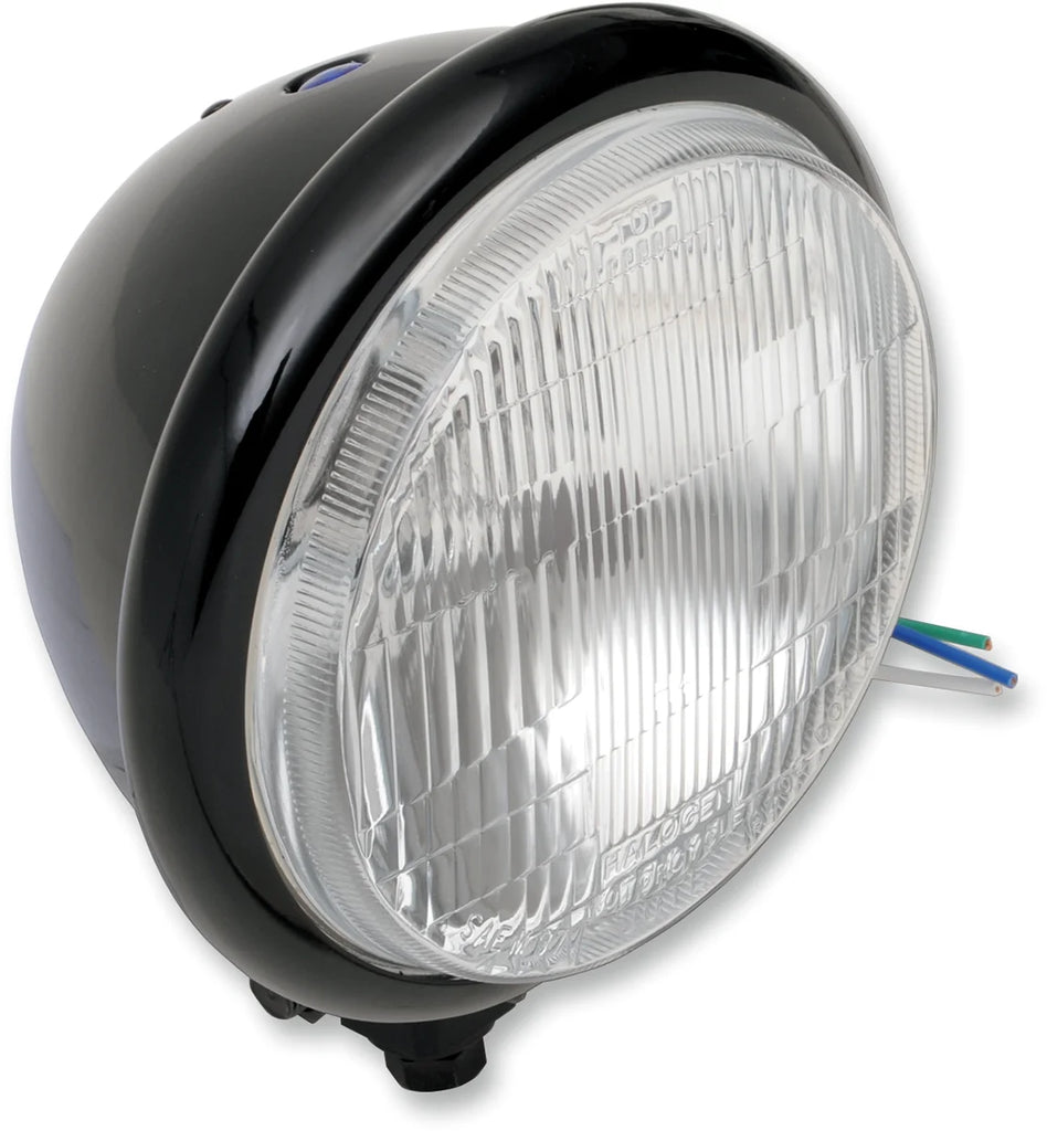 Bottom Mount Headlight Shell - 5-3/4" - Chrome DragSpecialties 20-6002S-BX-LB1 - Side View
