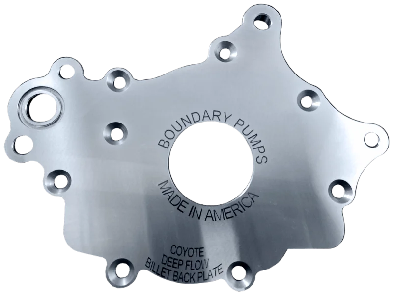 Boundary 18-23 Ford Mustang GT/F150 V8 MartenWear Treated Oil Pump Assembly w/Billet Back Plate - Side View