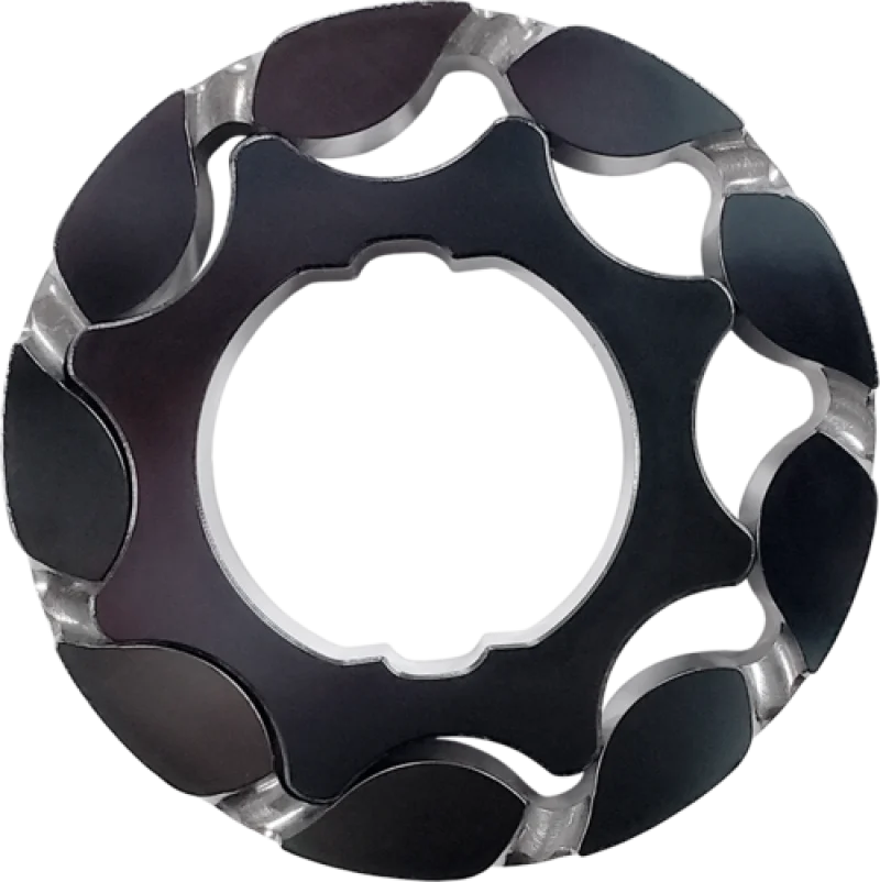 Boundary 2011+ Ford Coyote Mustang/GT350 Billet Black Oil Pump Gear - Vane Ported MartenWear Treated - Side View