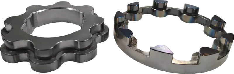 Boundary 2020+ Ford Mustang/GT500 V8 Dual Rotor High Flow MartenWear Treated Billet Oil Pump Gear - Side View