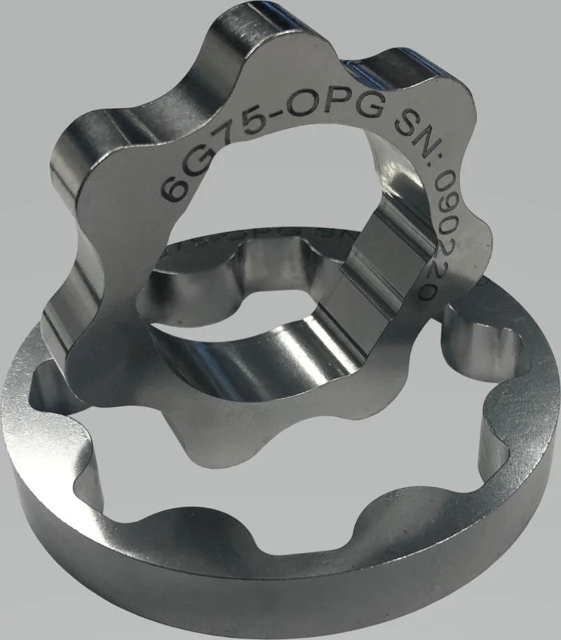 Boundary Mitsubishi 6G75 V6 Engine 3.8L High Flow Billet Oil Pump Gear MartenWear Treated - Side View