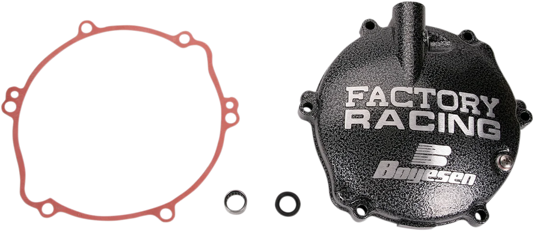 Boyesen Clutch Cover - Black fits Suzuki - Side View
