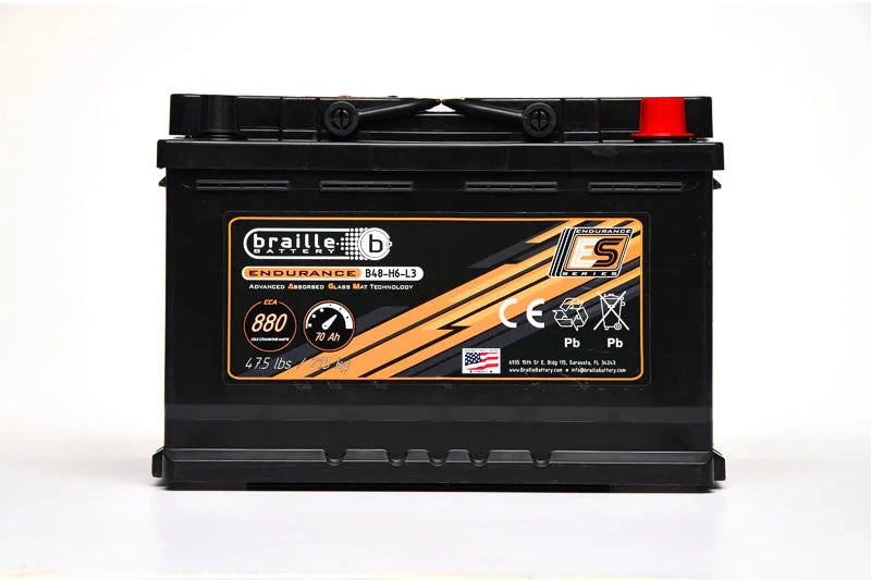 Braille Battery 48-H6-L3 Endurance AGM Battery 880CCA B48-H6-L3