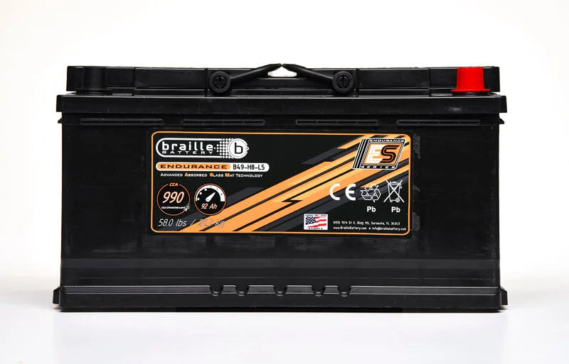 Braille Battery 49-H8-L5 Endurance AGM Battery 990 CCA B49-H8-L5