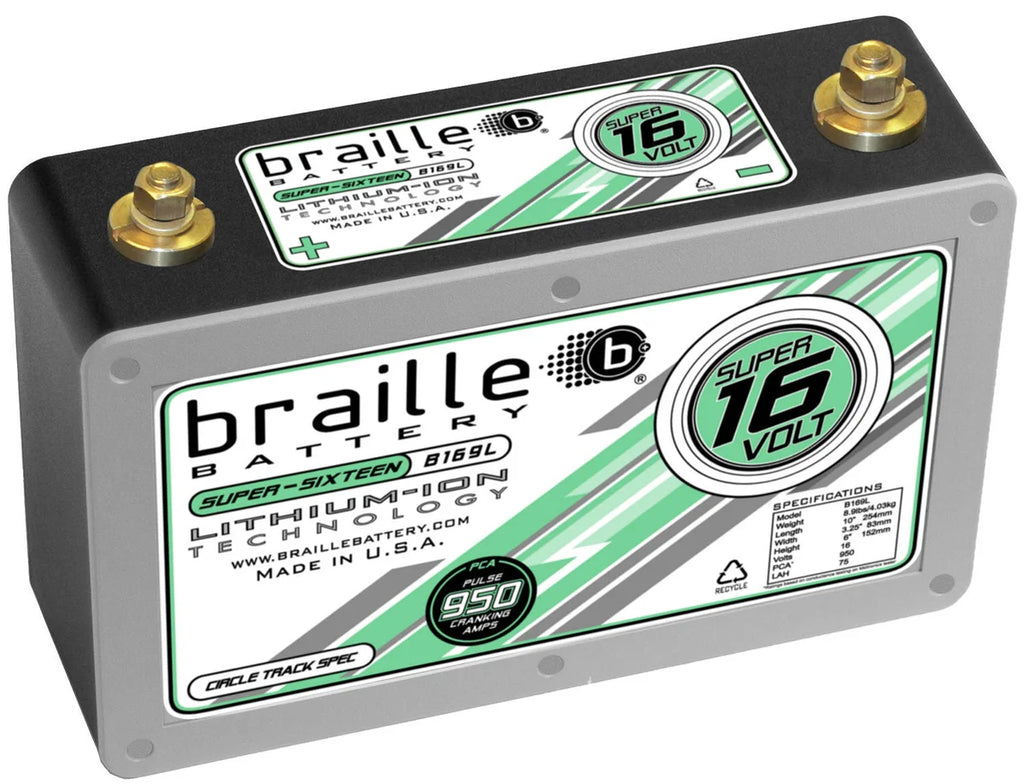 Braille Battery Lithium ION Super 16 Volt Battery 950 Amps B169L