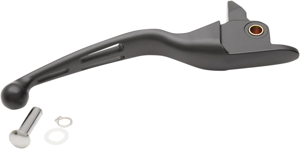 Brake Lever - Wide Blade - Slotted - Black DragSpecialties H07-0601MB-B - Main Product View