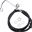 Load image into Gallery viewer, Brake Line - +10" - Black - '15-'17 Softail DragSpecialties 618302-10BLK - Main Product View