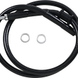 Load image into Gallery viewer, Brake Line - +10" - Black - '18-'21 Softail DragSpecialties 618604-10BLK - Main Product View