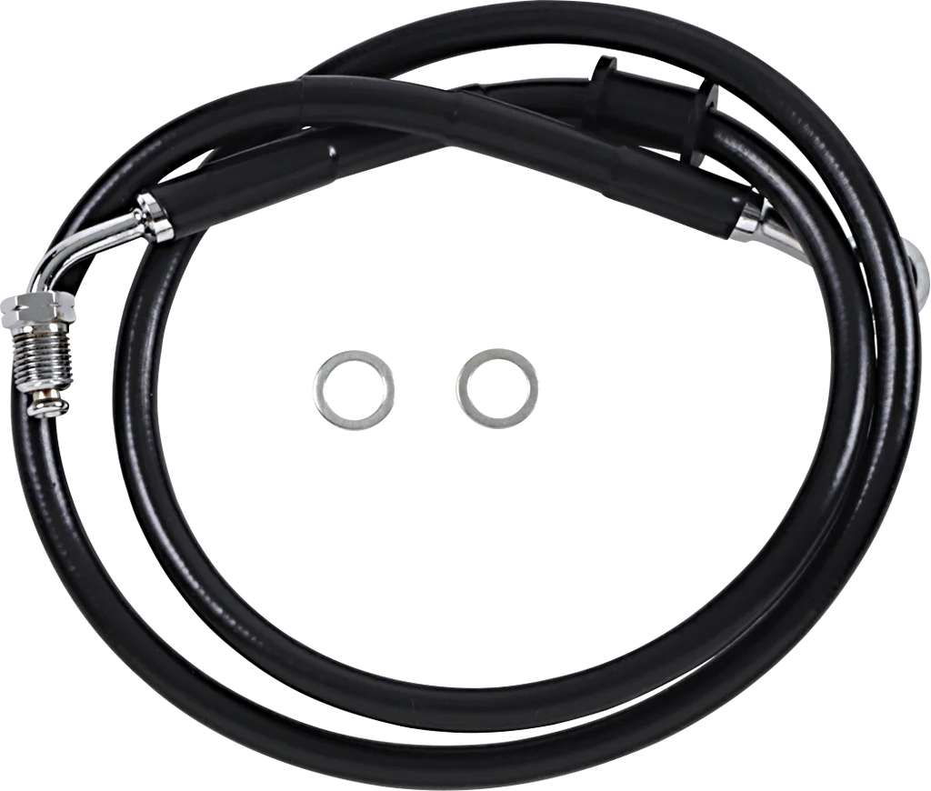 Brake Line - +10" - Black - '18-'22 Softail DragSpecialties 618620-10BLK - Main Product View