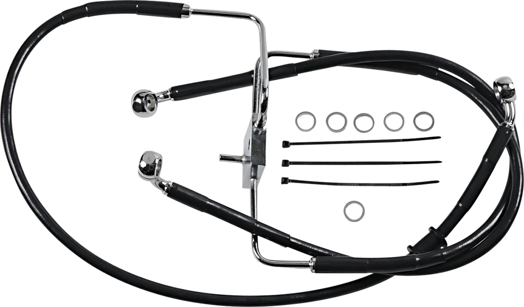 Brake Line - +10" - Black - XL DragSpecialties 618566-10BLK - Main Product View