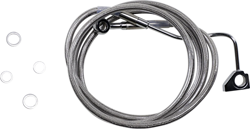 Brake Line - +10" - Stainless Steel - ABS DragSpecialties 614220-10 - Main Product View