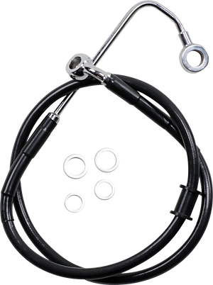 Brake Line - +2" - Black - '15-'17 Softail DragSpecialties 618300-2BLK - Main Product View