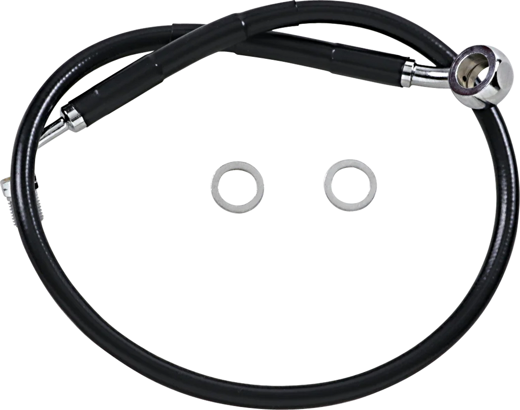 Brake Line - +2" - Black - '18-'22 Softail DragSpecialties 618631-2BLK - Main Product View