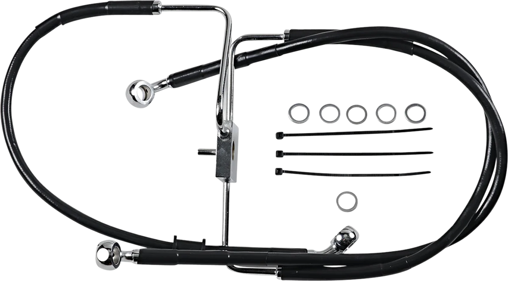 Brake Line - +2" - Black - XL DragSpecialties 618566-2BLK - Main Product View